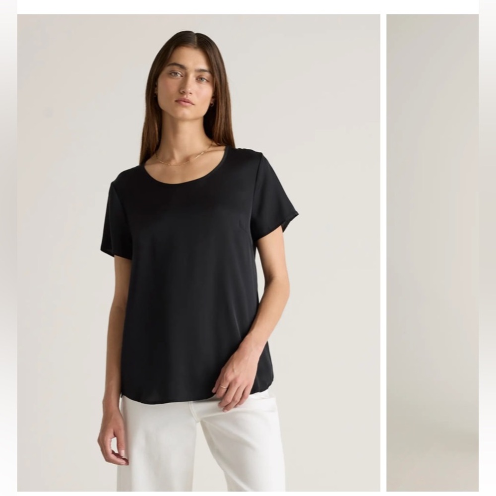Quince Washable Stretch Silk Tee